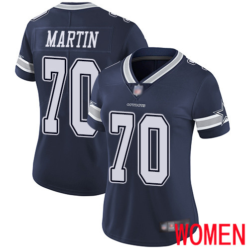Women Dallas Cowboys Limited Navy Blue Zack Martin Home #70 Vapor Untouchable NFL Jersey